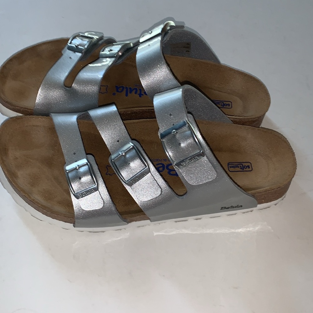 Betula Leo Silver Sandals by Birkenstock 38 - Picture 3 of 12